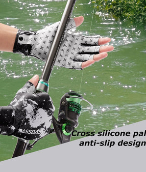 3/4 Finger UPF 50+ Sun Gloves Fishing Gloves - Bassdash