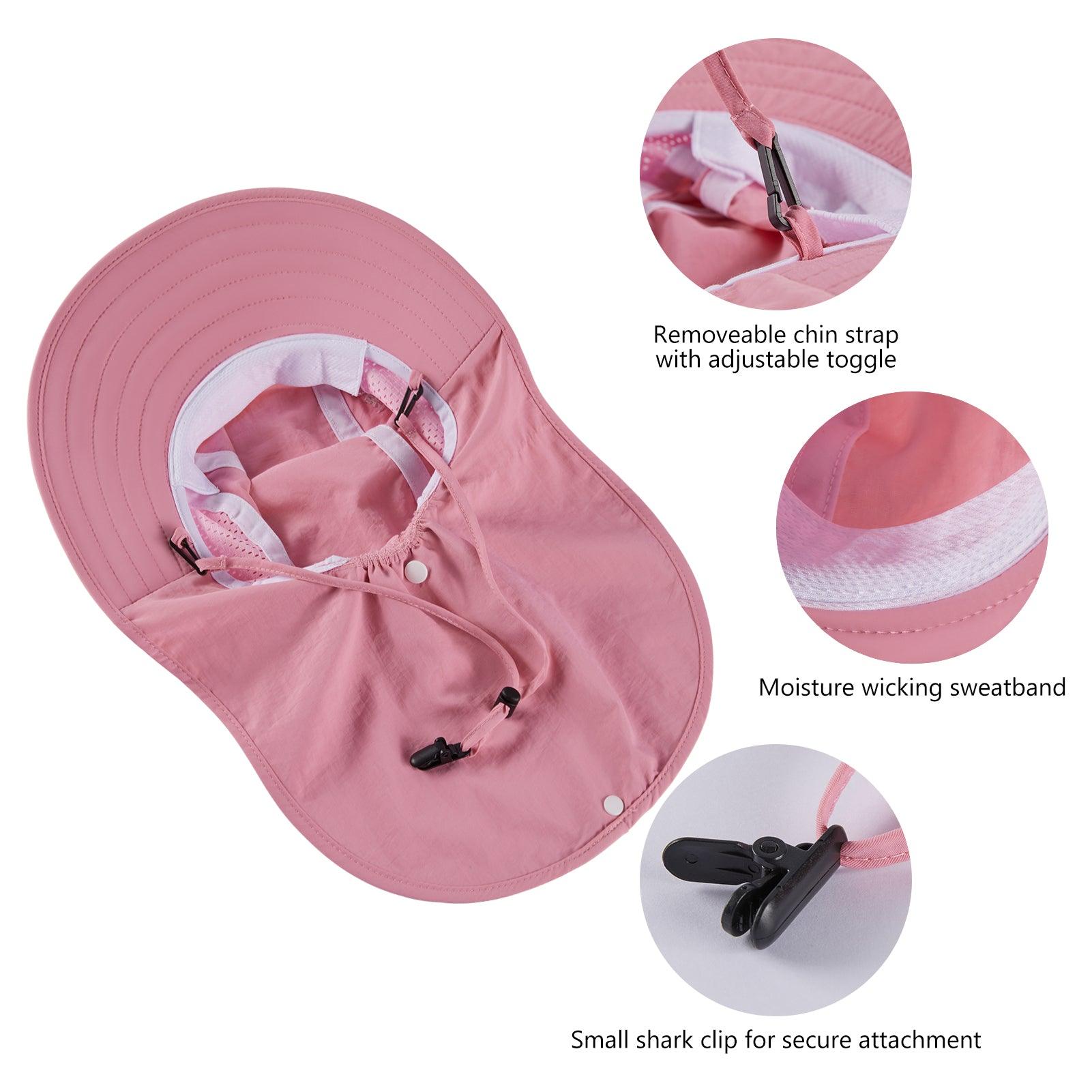 Kids' UPF 50+ Wide Brim Sun Hat with Neck Flap - Bassdash