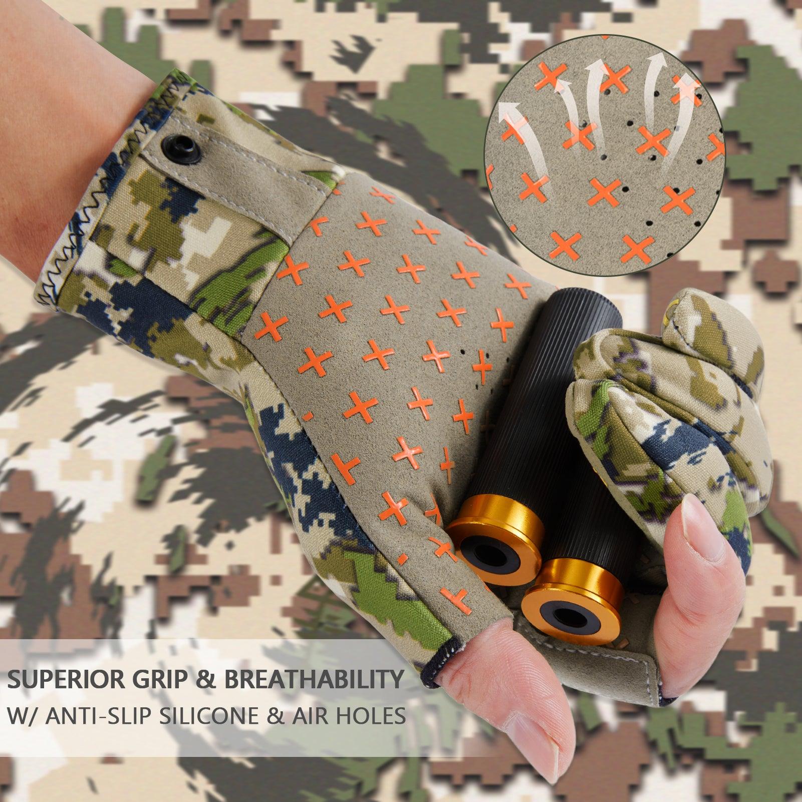 Unisex Fingerless Fleece Liner Hunting Gloves HG06 - Bassdash