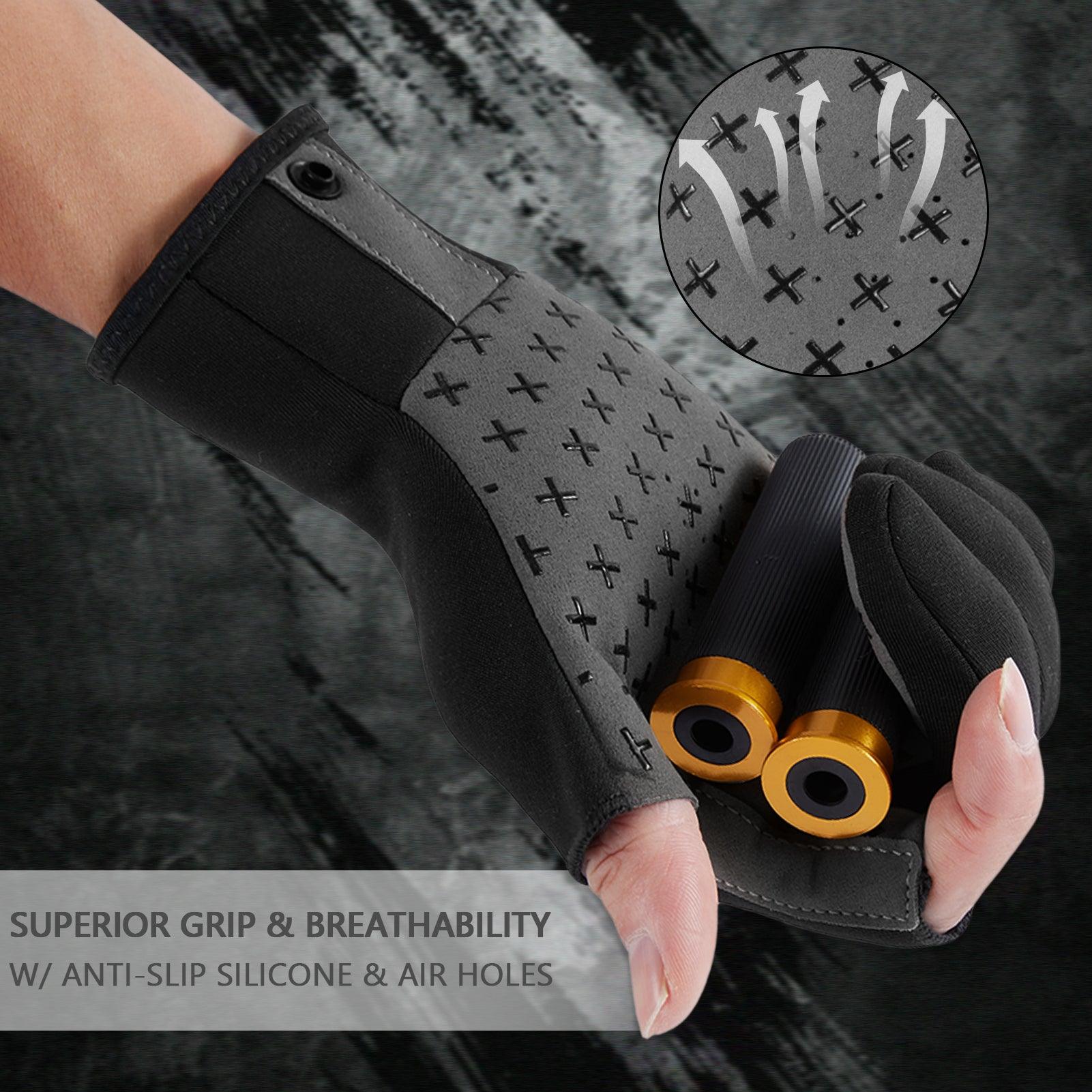 Unisex Fingerless Fleece Liner Hunting Gloves HG06 - Bassdash