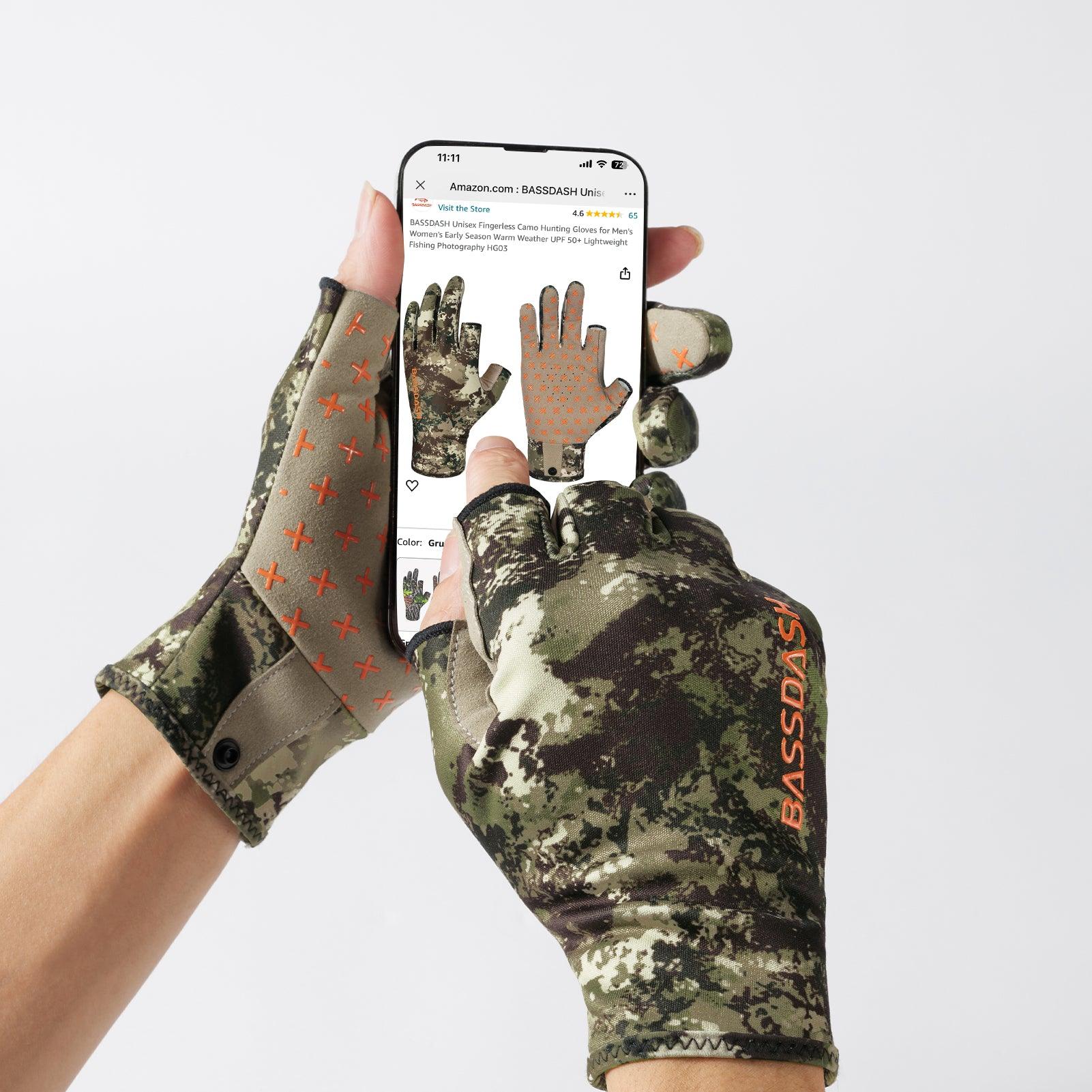 Unisex Fingerless Fleece Liner Hunting Gloves HG06 - Bassdash