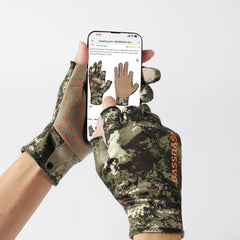 Unisex Fingerless Fleece Liner Hunting Gloves HG06 - Bassdash