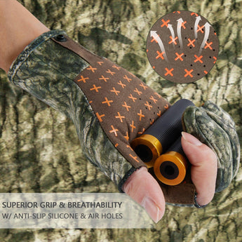 Unisex Fingerless Fleece Liner Hunting Gloves HG06 - Bassdash