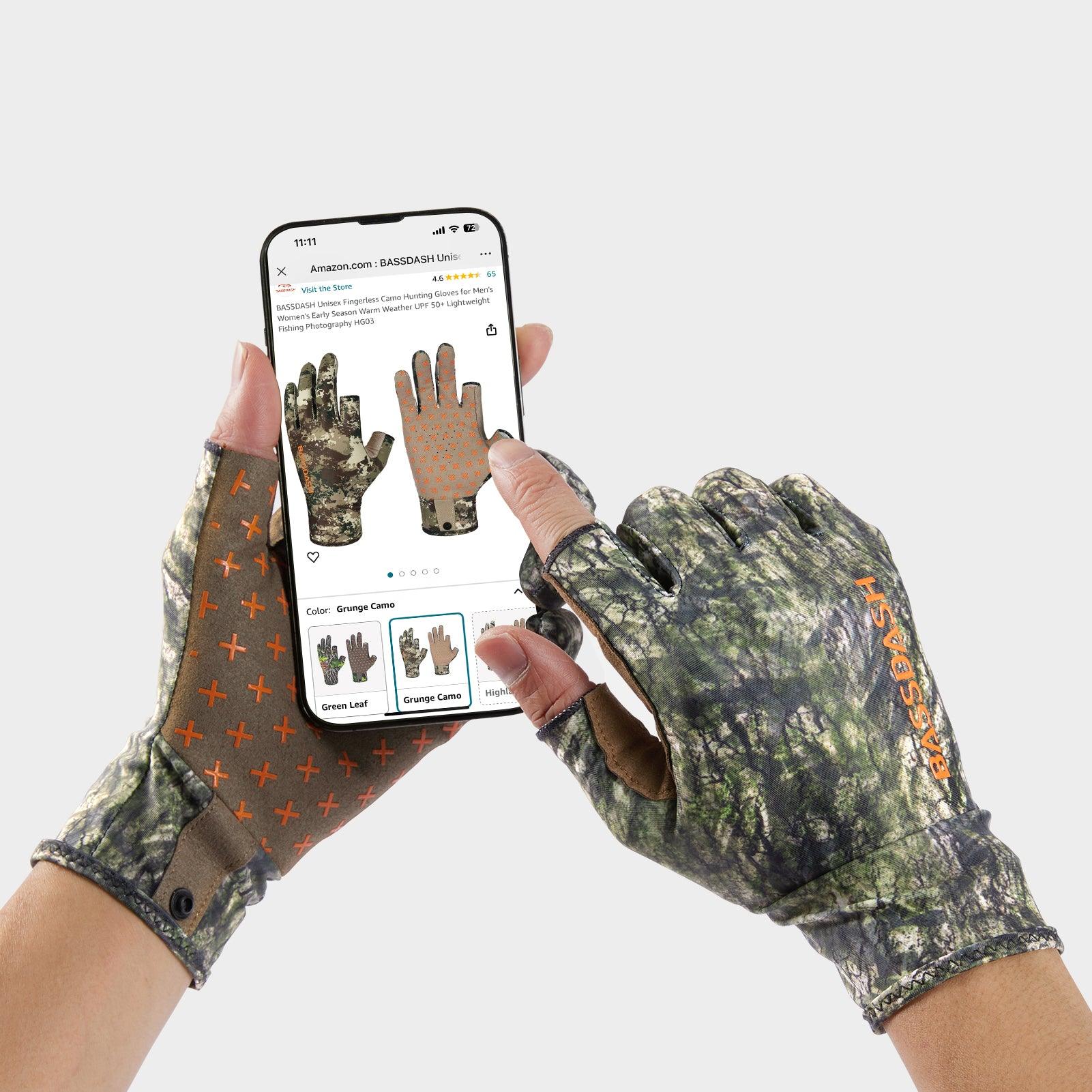 Unisex Fingerless Fleece Liner Hunting Gloves HG06 - Bassdash