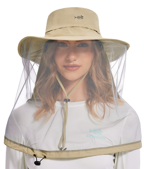 UPF 50+ Net Mosquito Hat with Neck Flap