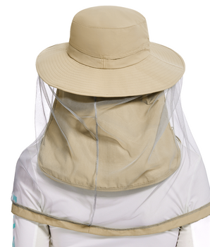 UPF 50+ Net Mosquito Hat with Neck Flap