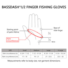UPF 50+ Half Finger Fishing Gloves FG02