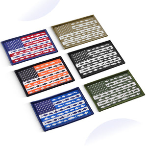 Fishes American Flag Patches