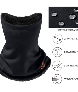 Unisex Fleece Winter Neck Gaiter with Ear Loops