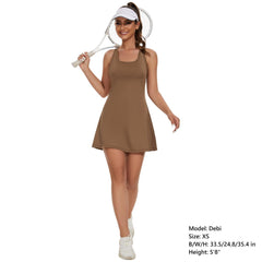 Women's UPF 50+ Tennis Dress with shorts LB06W - Bassdash