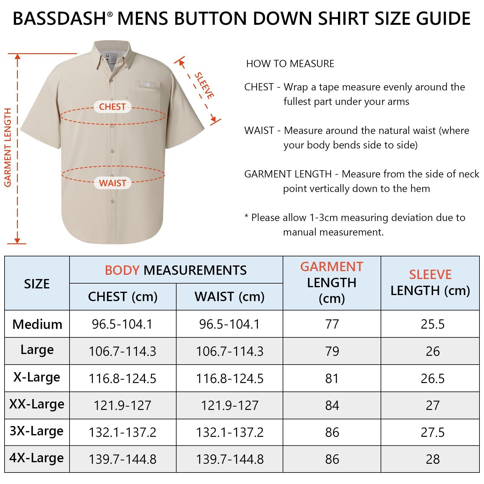 Men's UPF 50+ Short Sleeve Button Down Shirt FS28M - Bassdash