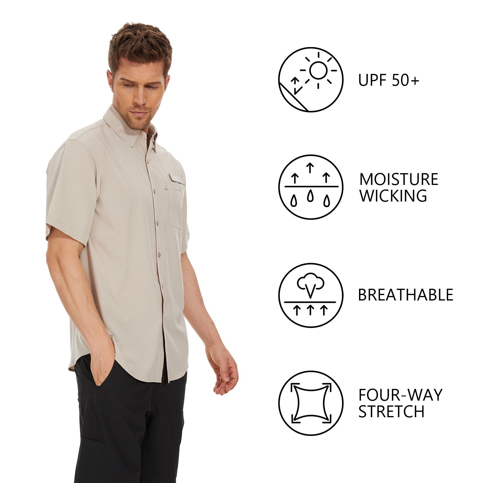 Mens Sun Protective Button Down Shirt | Bassdash Fishing White / XX-Large