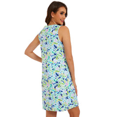 Women's UPF 50+ Notch Neck Tank Dress LB15W - Bassdash