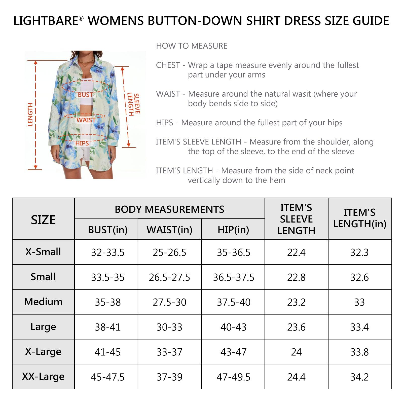 sun shirt size chart