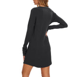 Women's Crew Neck Fleece Dress LB20W - Bassdash