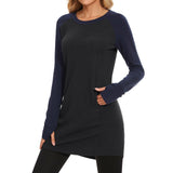 Women's Crew Neck Fleece Dress LB20W - Bassdash
