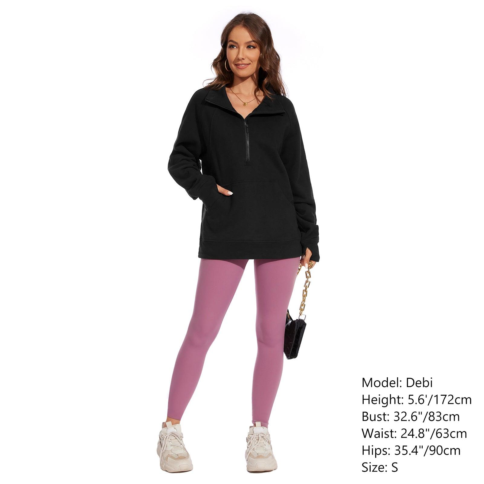 Women’s Oversized Half Zip Fleece Sweatshirts LB21W - Bassdash