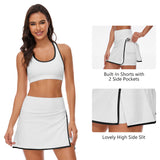 Women's Side Slit Tennis Skirts with Shorts LB17W