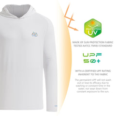 UVSAI Men UPF 50+ Permanent UV Sun Protection Vented Hoodie Shirt