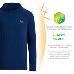UVSAI Men UPF 50+ Permanent UV Sun Protection Vented Hoodie Shirt