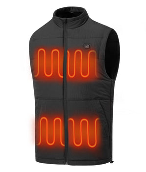 UVSAI Men Water-resistant USB Rechargeable Electric Winter Heating Vests (Battery Pack Not Included）