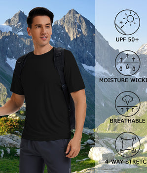UVSAI Men’s Permanent UPF 50+ Short Sleeve T-Shirts