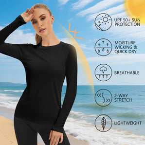 UVSAI Women UPF 50+ Quick Dry Long Sleeve Shirt