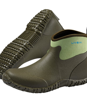 UVSAI Men’s Waterproof 5.3-inch Ankle High Garden Shoes Rain Boots