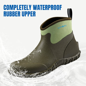 UVSAI Men’s Waterproof 5.3-inch Ankle High Garden Shoes Rain Boots