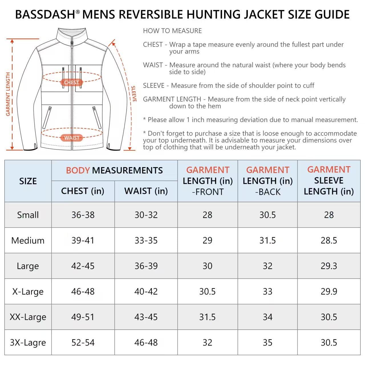 Reversible Lightweight Insulated Hunting Jacket - Bassdash