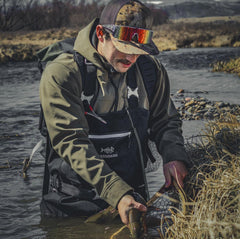 Men's 3D PVC Game Wader (Black Plaid) - Boot Foot