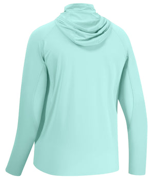 Men’s UPF 50+ Long Sleeve Fishing Hoodie with UV Neck Gaiter FS06M