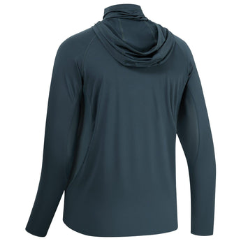 Men’s UPF 50+ Long Sleeve Fishing Hoodie with UV Neck Gaiter FS06M - Bassdash