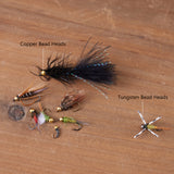52-Piece Wet Flies Assortment Fly Nymphs and Streamers with Fly Box