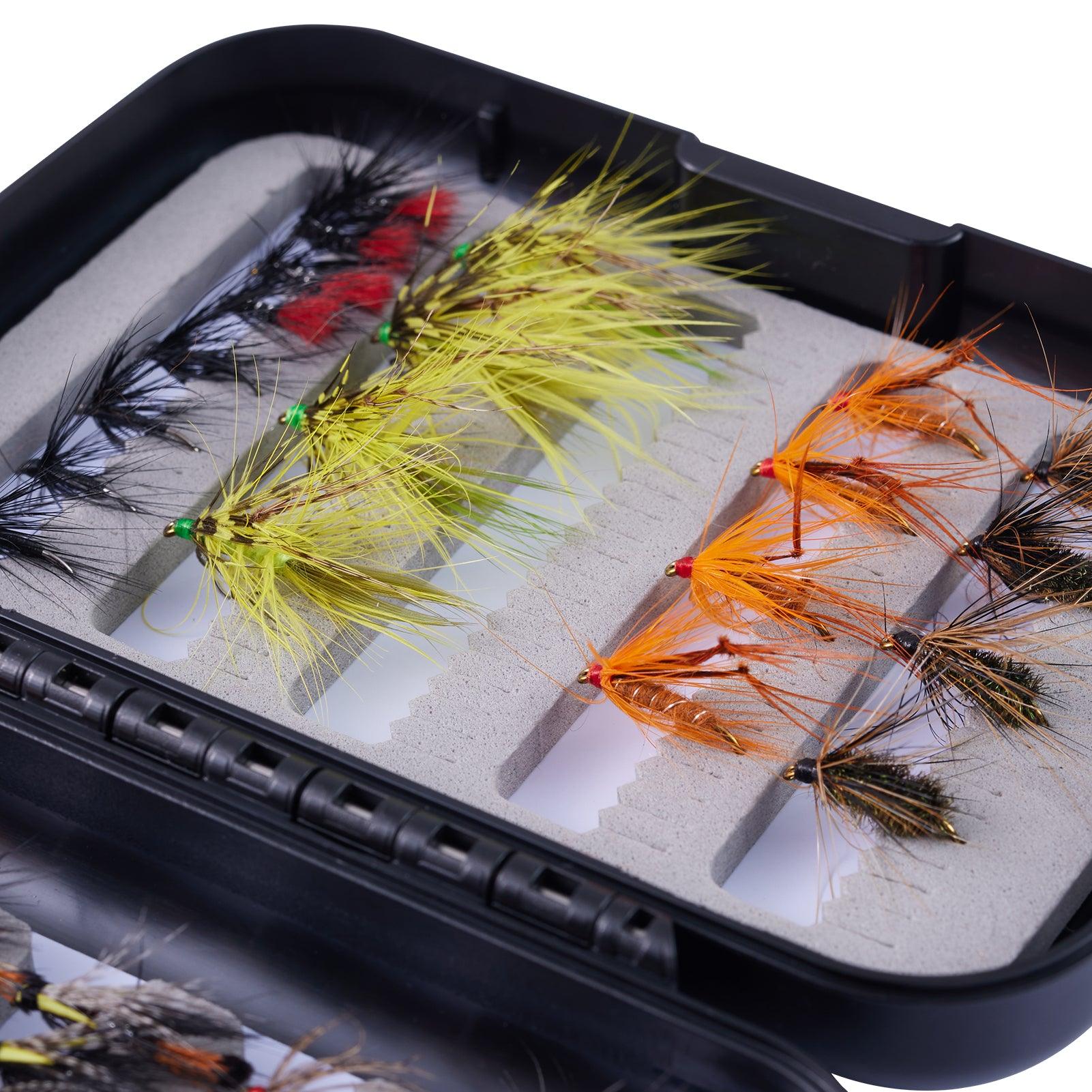 56-Piece Wet Flies Assortment with Fly Box - Bassdash