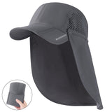 Bassdash Foldable UPF 50+ Fishing Hats with Removable Neck Flap FH12