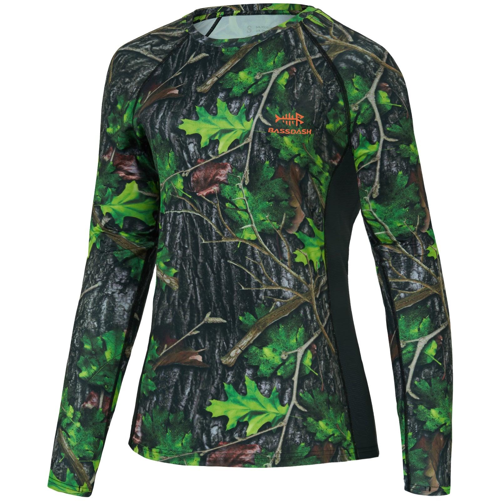 Women Camo Long Sleeve Shirt | Bassdash Hunting Brown Autumn Forest / Large