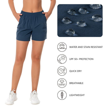 Women's 50+ Quick Dry UPF 50+ Cargo Shorts FP04W - Bassdash