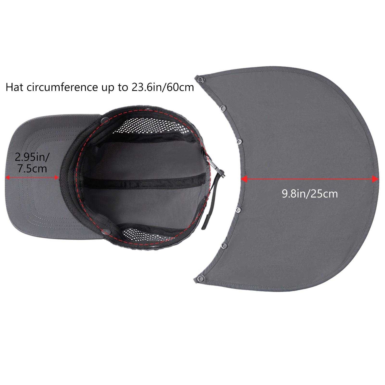 Bassdash Foldable UPF 50+ Fishing Hats with Removable Neck Flap FH12 - Bassdash