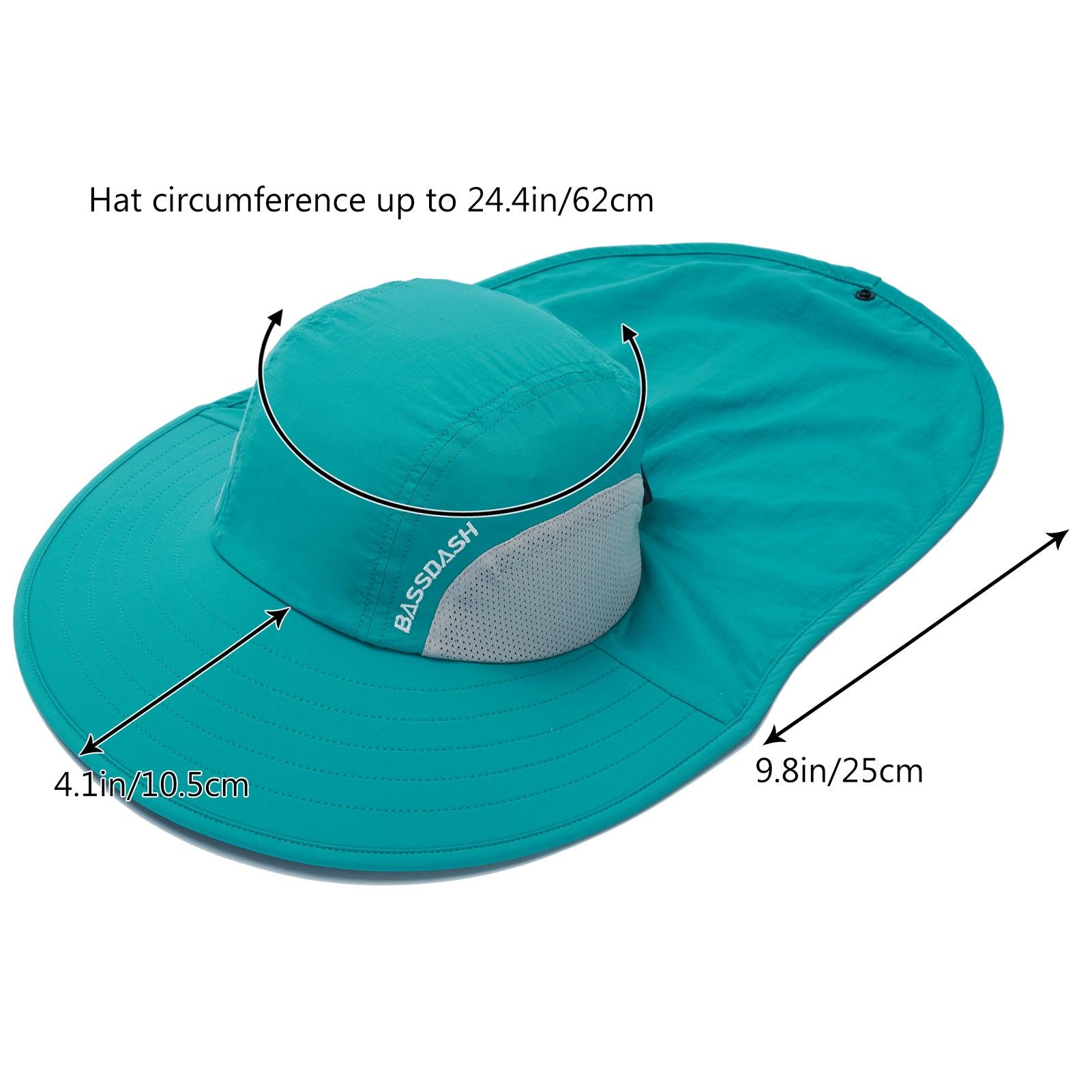 Unisex UPF 50+ Water Resistant Sun Hat with Neck Flap FH06, Army Green