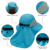 Unisex UPF 50+ Water Resistant Sun Hat with Neck Flap FH06