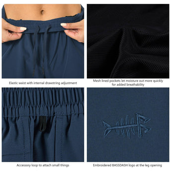 Women's 50+ Quick Dry UPF 50+ Cargo Shorts FP04W - Bassdash