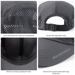 Bassdash Foldable UPF 50+ Fishing Hats with Removable Neck Flap FH12 - Bassdash