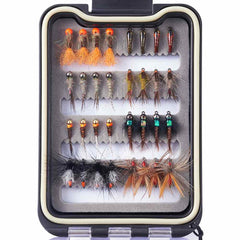 32/60/62 Pcs Fly Fishing Flies Barbed or Barbless Trout Grayling - Bassdash