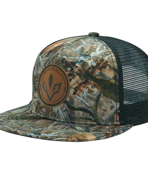 Unisex Flat Brim Trucker Cap - Autumn Forest1 - Bassdash
