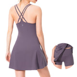 Women's UPF 50+ Tennis Dress with shorts LB06W