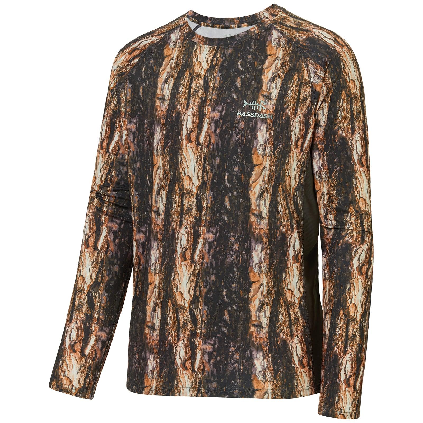 Men's UPF 50 + Camo Long Sleeve Hunting Shirt | Bassdash Hunting Green Leaf / M