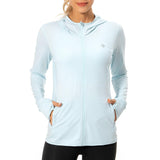 Lightbare Women's UPF 50+ Sun Protection Full Zip Hoodie Jacket