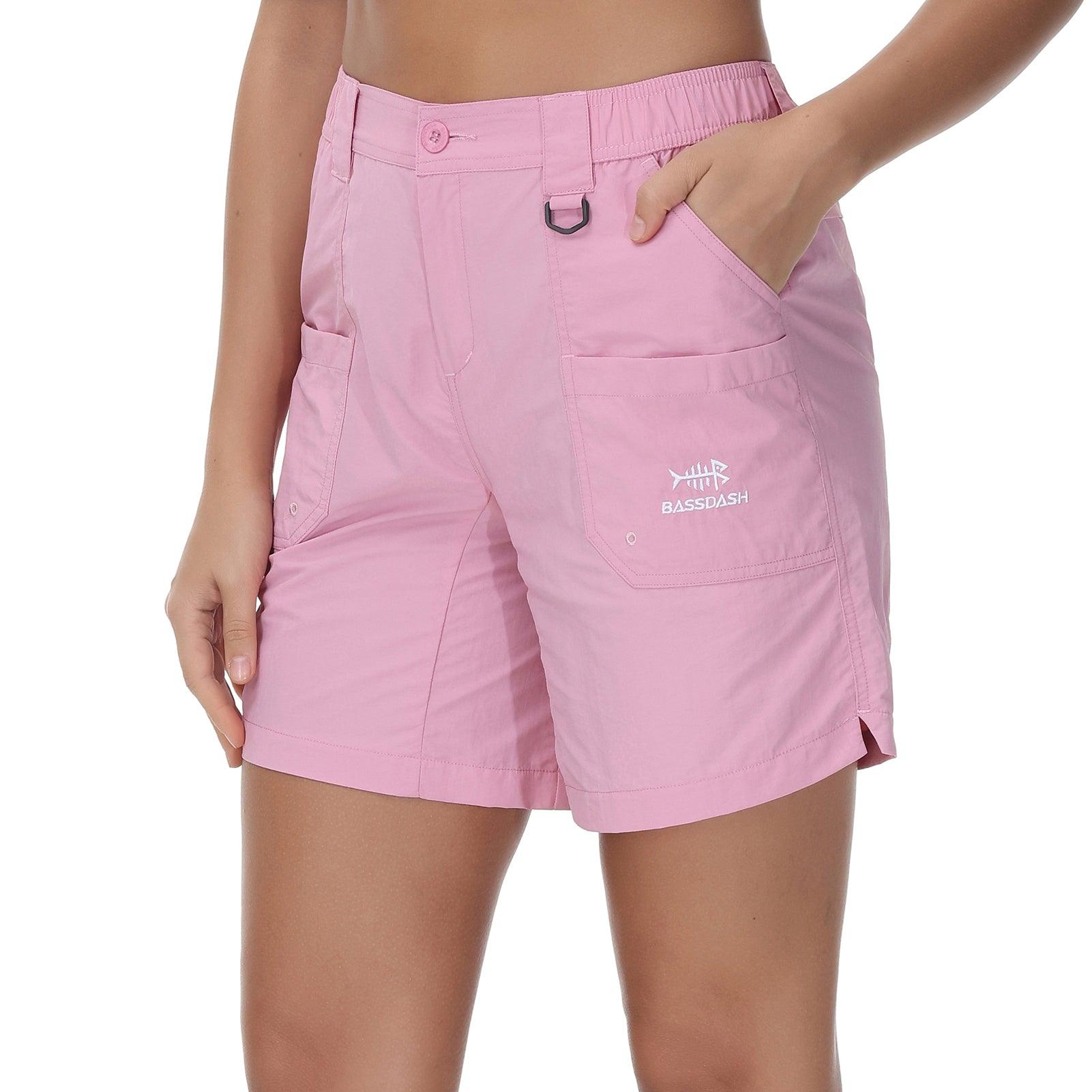 Women's UPF 50+ Quick Dry Fishing Shorts FP03W, Pink / X-Small