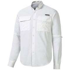 Men's UPF 50+ Long Sleeve Fishing Button Down Shirt FS21M - Bassdash
